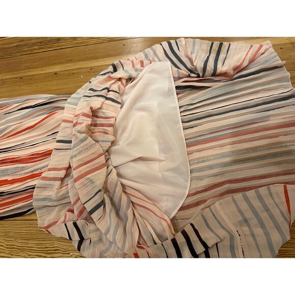 ASOS Multicolor Pleated Spaghetti Strap Button Closure Belted Lined Midi Dress - Picture 7 of 11